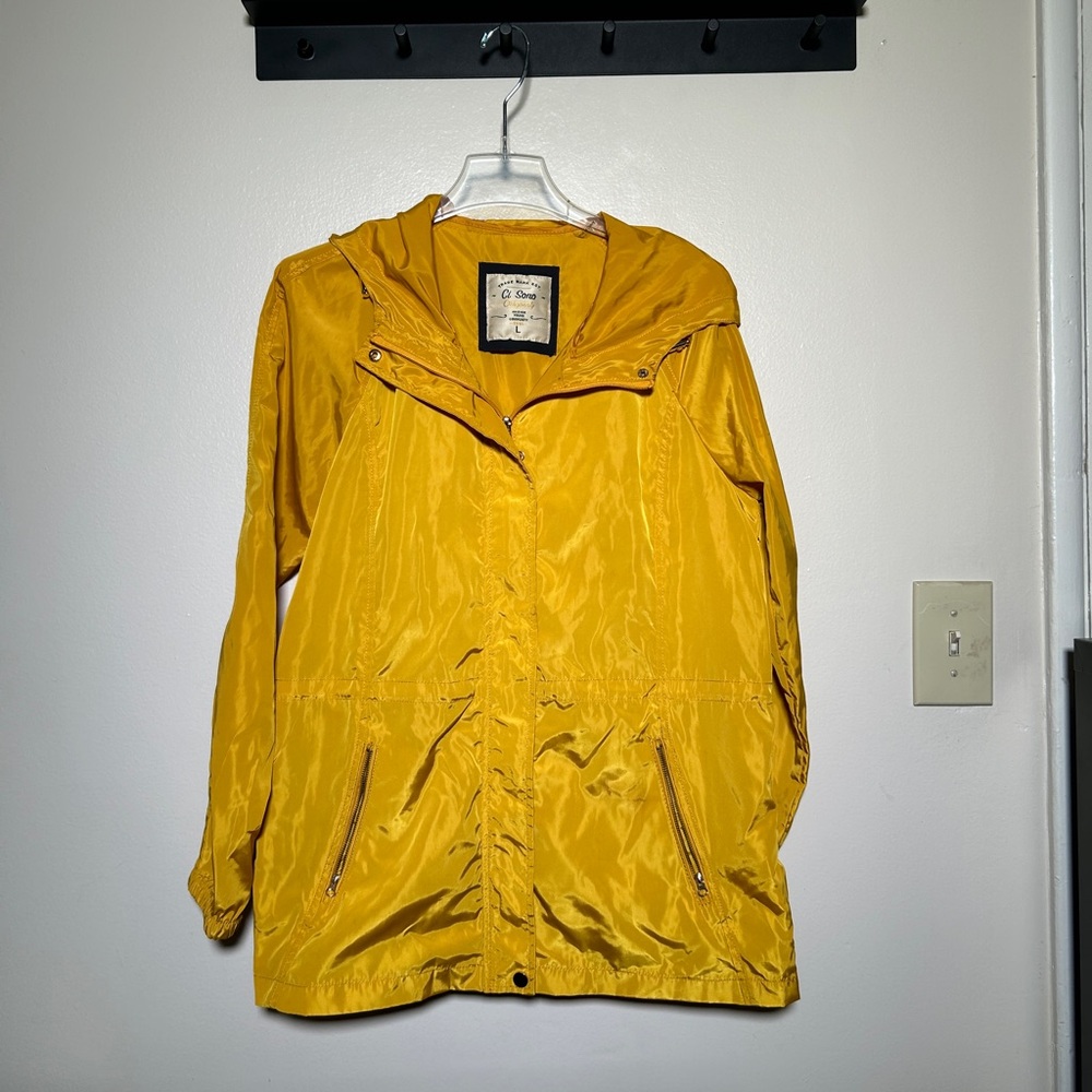Ci Sono Mustard Hooded Utility Jacket